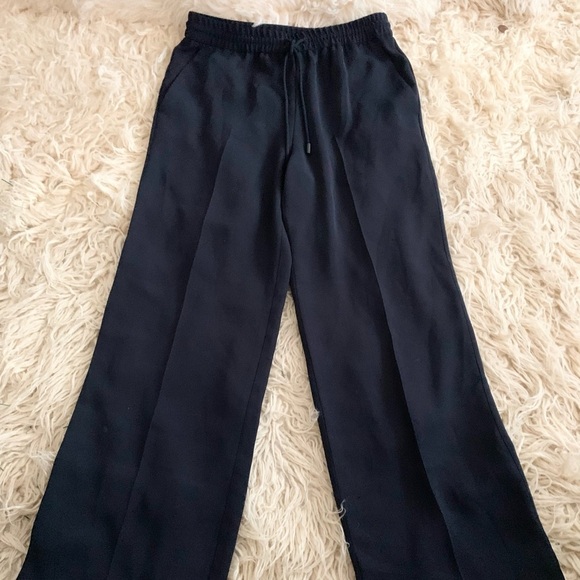 New Black Dressy Pant Trouser Nee With Tags Size Small Wide Leg - Picture 1 of 14